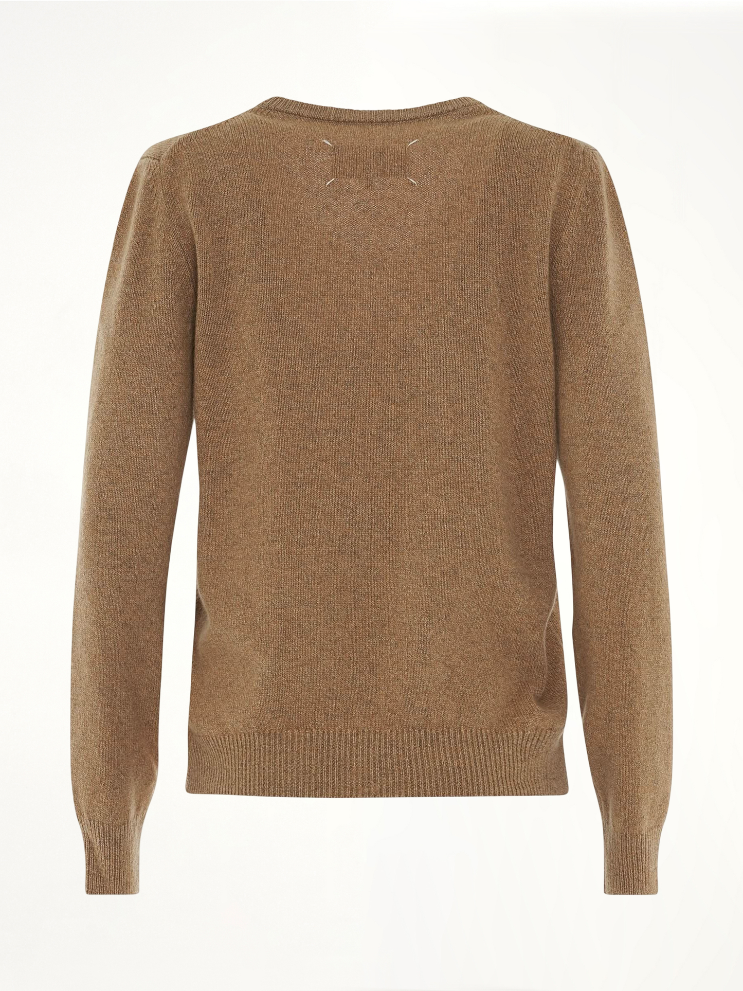 Knit Long Sleeve Pullover in Beige