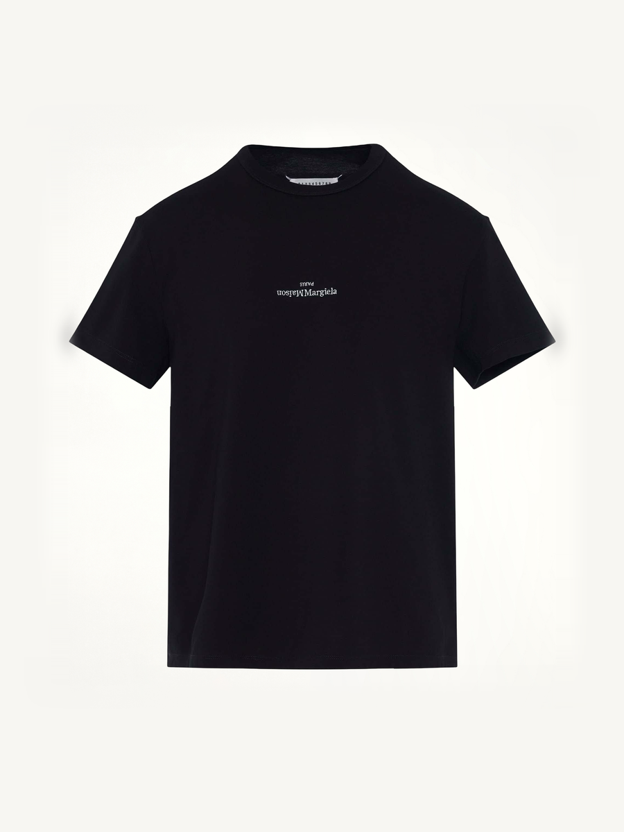 Upside Down Logo T-Shirt in Black