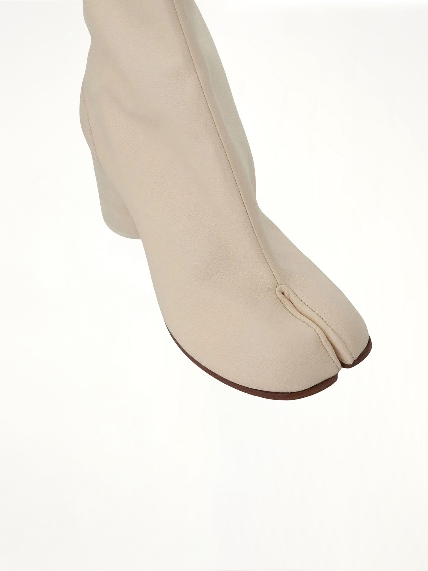 Tabi Ankle Boots 8cm Heel in White