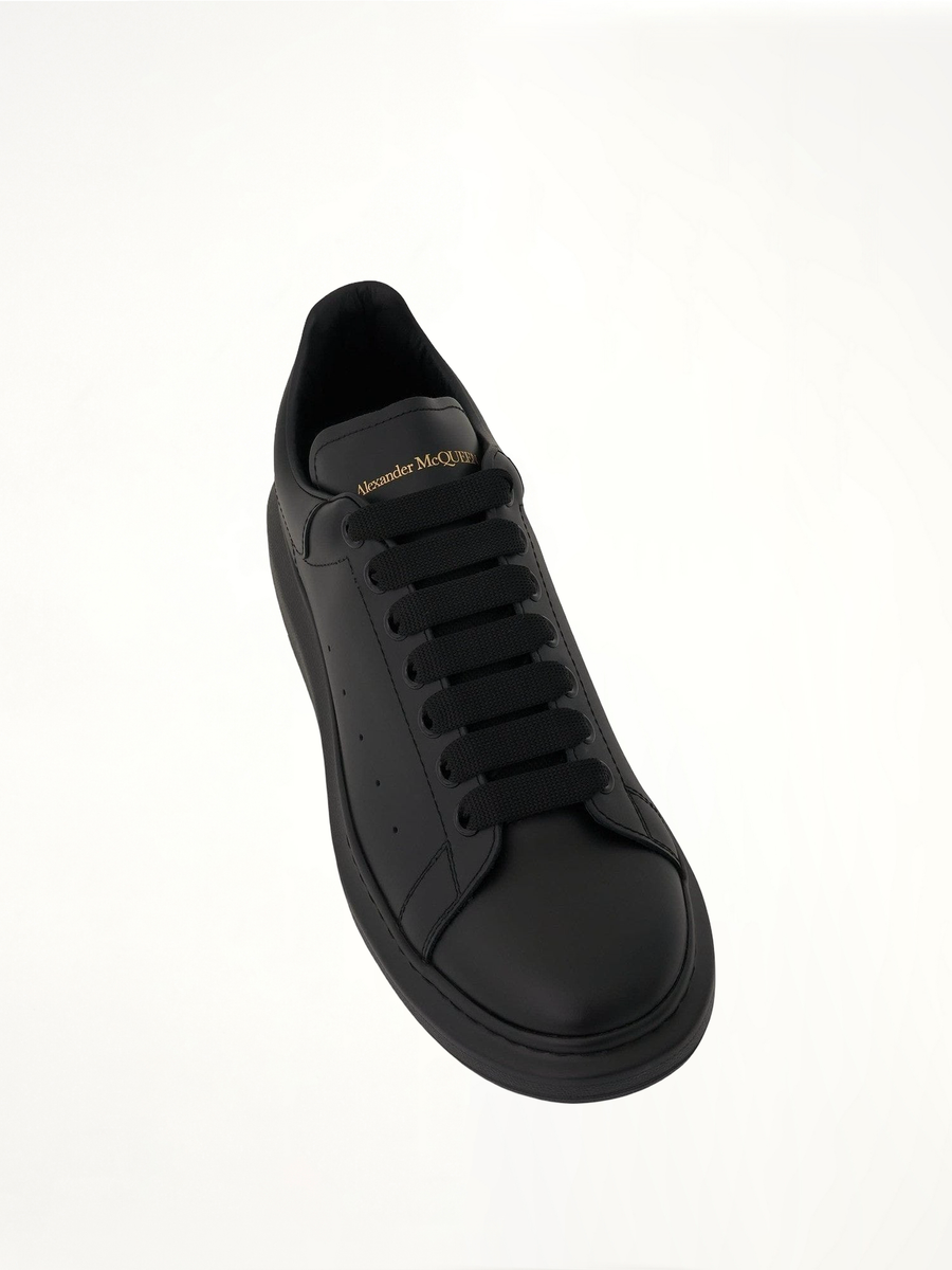 Larry Oversized Rubber Sneaker in Black Back View | ALEXANDER MCQUEEN