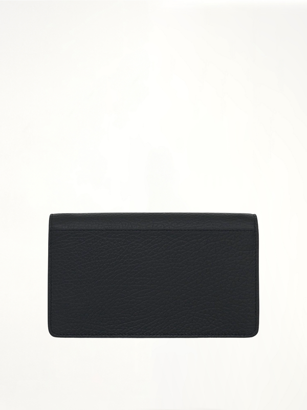 Four Stitches Chain Wallet in Black