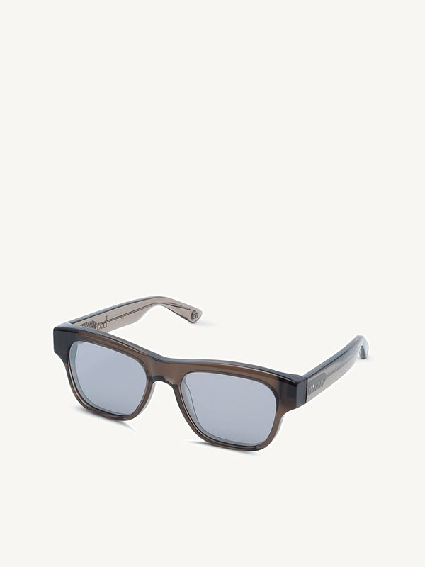Seventeen Crystal Grey Sunglass with Grey Flash Lens