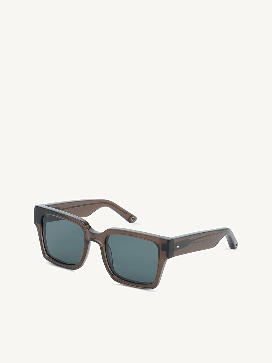 Sixteen Crystal Grey Sunglass with Grey Flash Lens