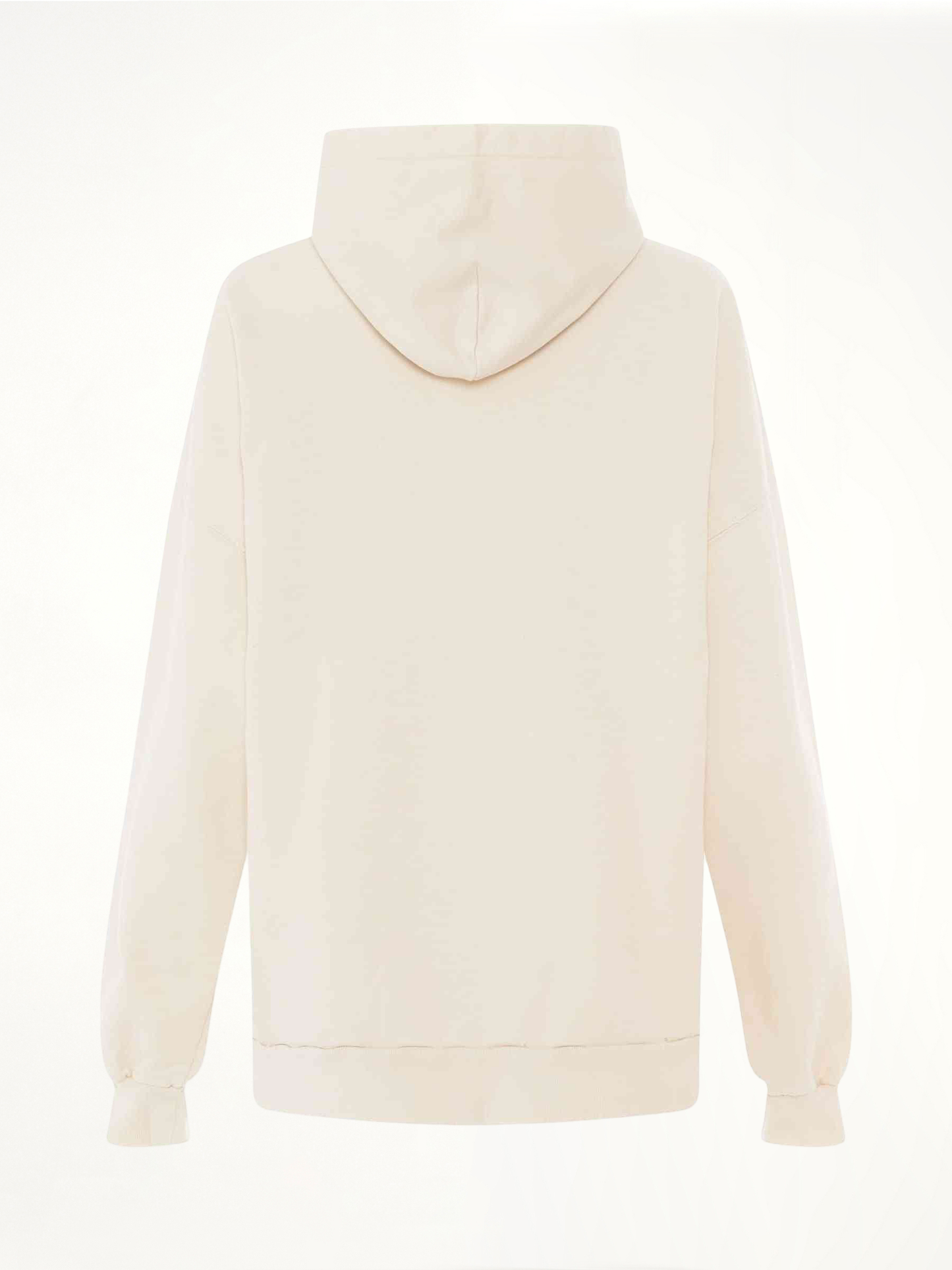Scissors Crest Embroidered Wide Fit Hoodie in Cream