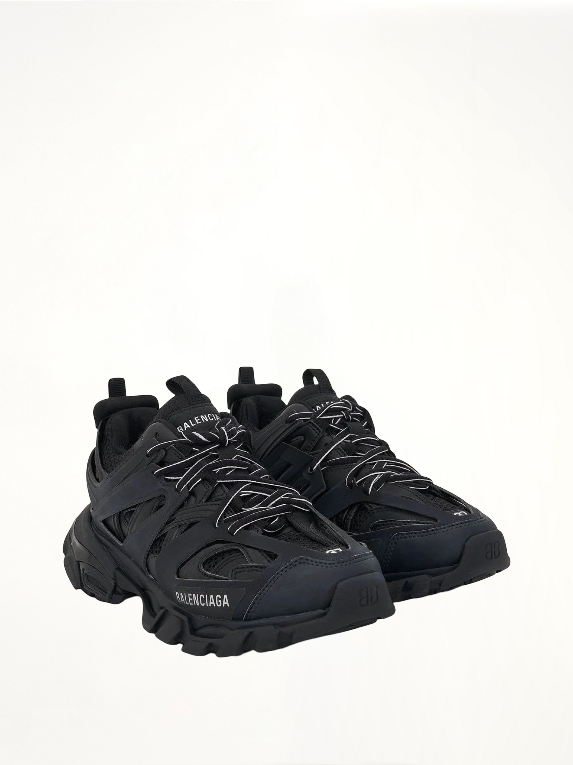 Track Sneakers in Black Front View | BALENCIAGA