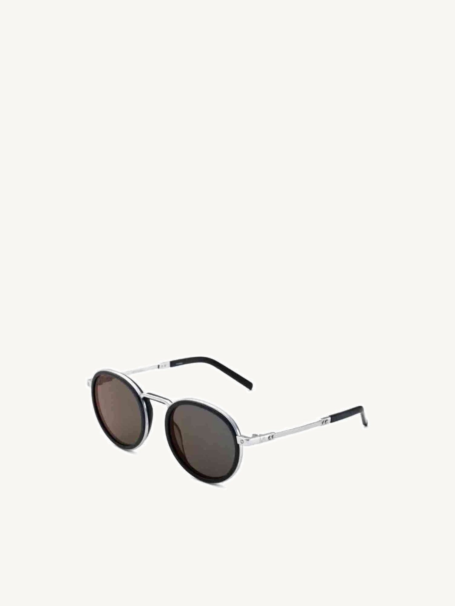 Silver Matte Rounded Sunglasses with Red Mirror Lens