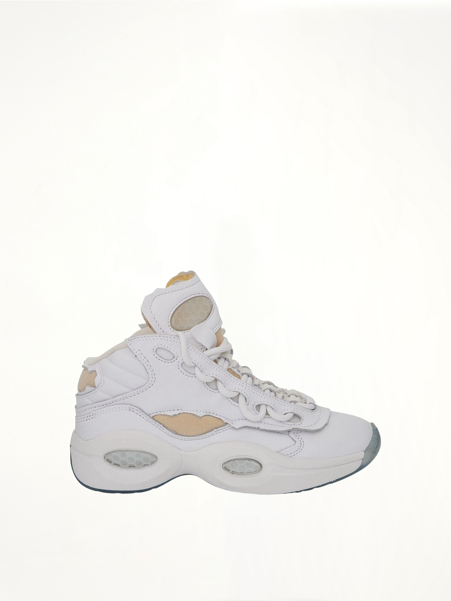 Reebok x Maison Margiela Project 0 TQ Memory OF Sneaker in White Side View | REEBOK