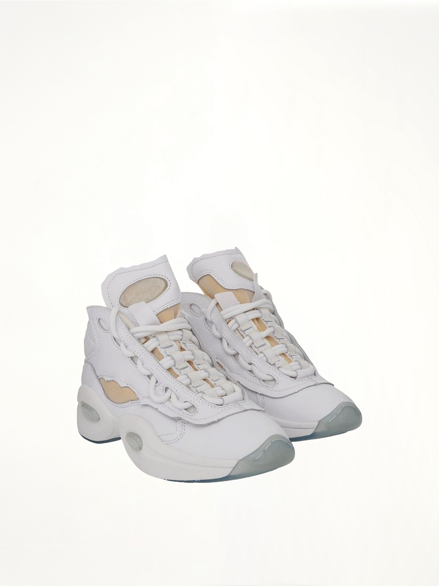 Reebok x Maison Margiela Project 0 TQ Memory OF Sneaker in White Front View | REEBOK
