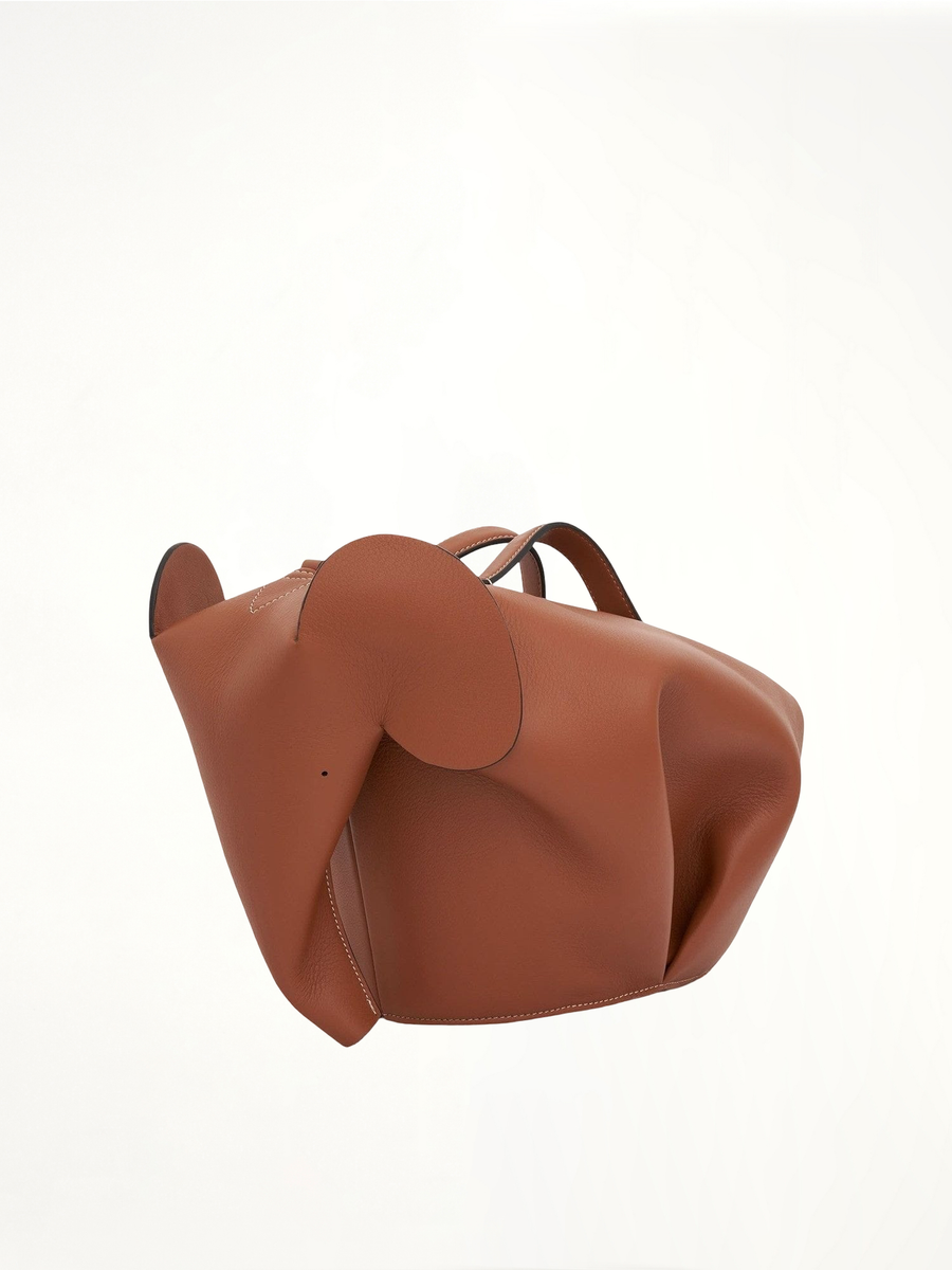 Large Elephant Bag in Classic Calfskin in Tan