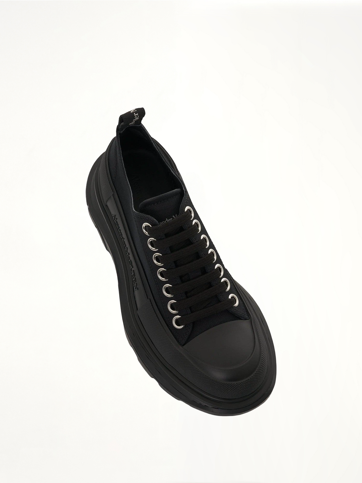 Tread Slick Canvas Lace-Up Shoes in Black