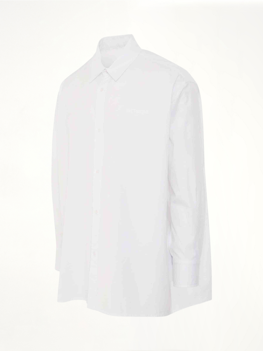1506 Logo Print Cotton Shirt in White