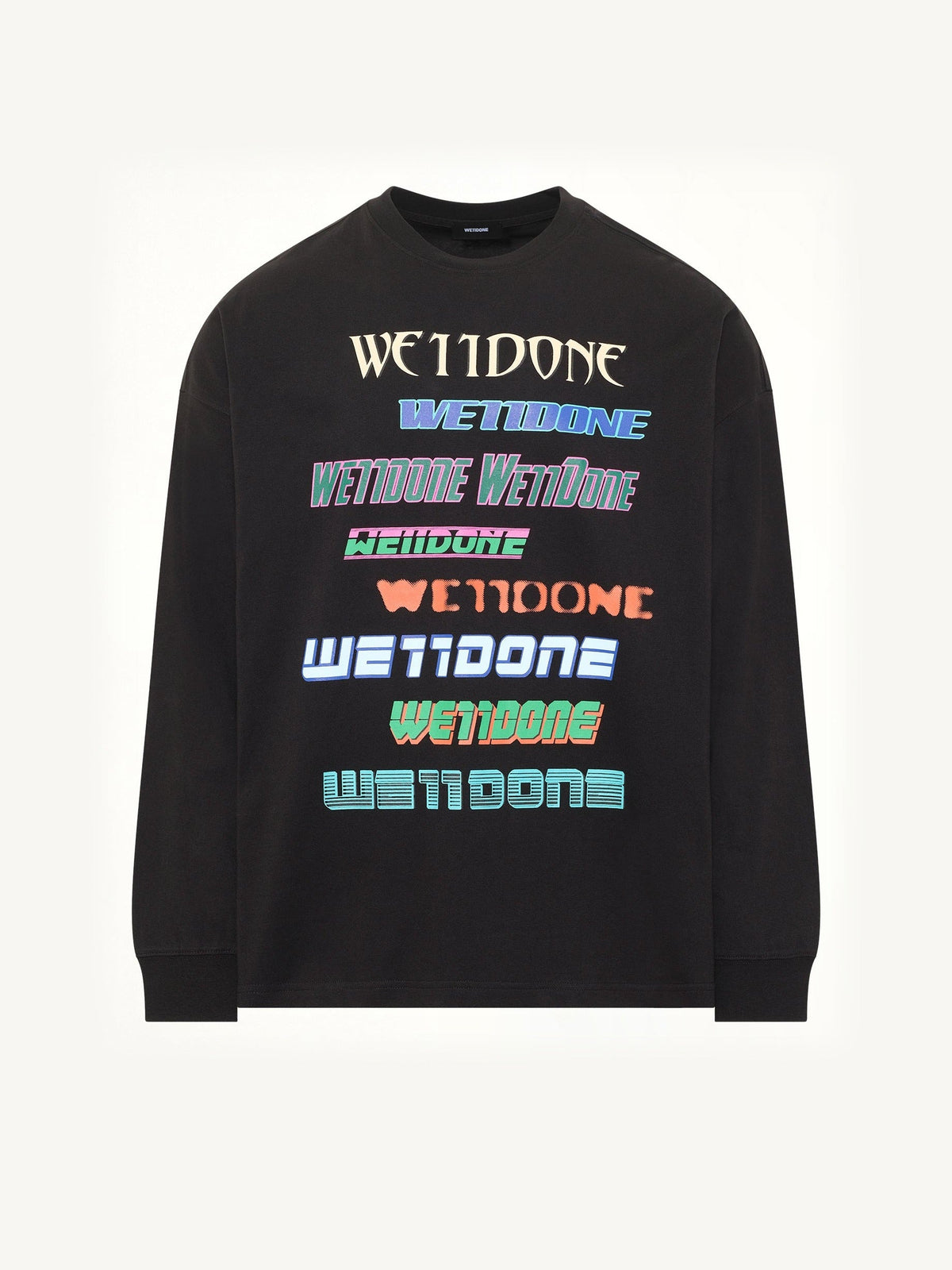 Multi Logo Long Sleeve T-Shirt in Black