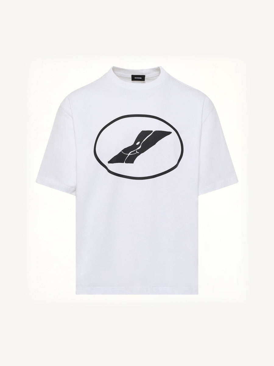 We11done Print T-Shirt in White