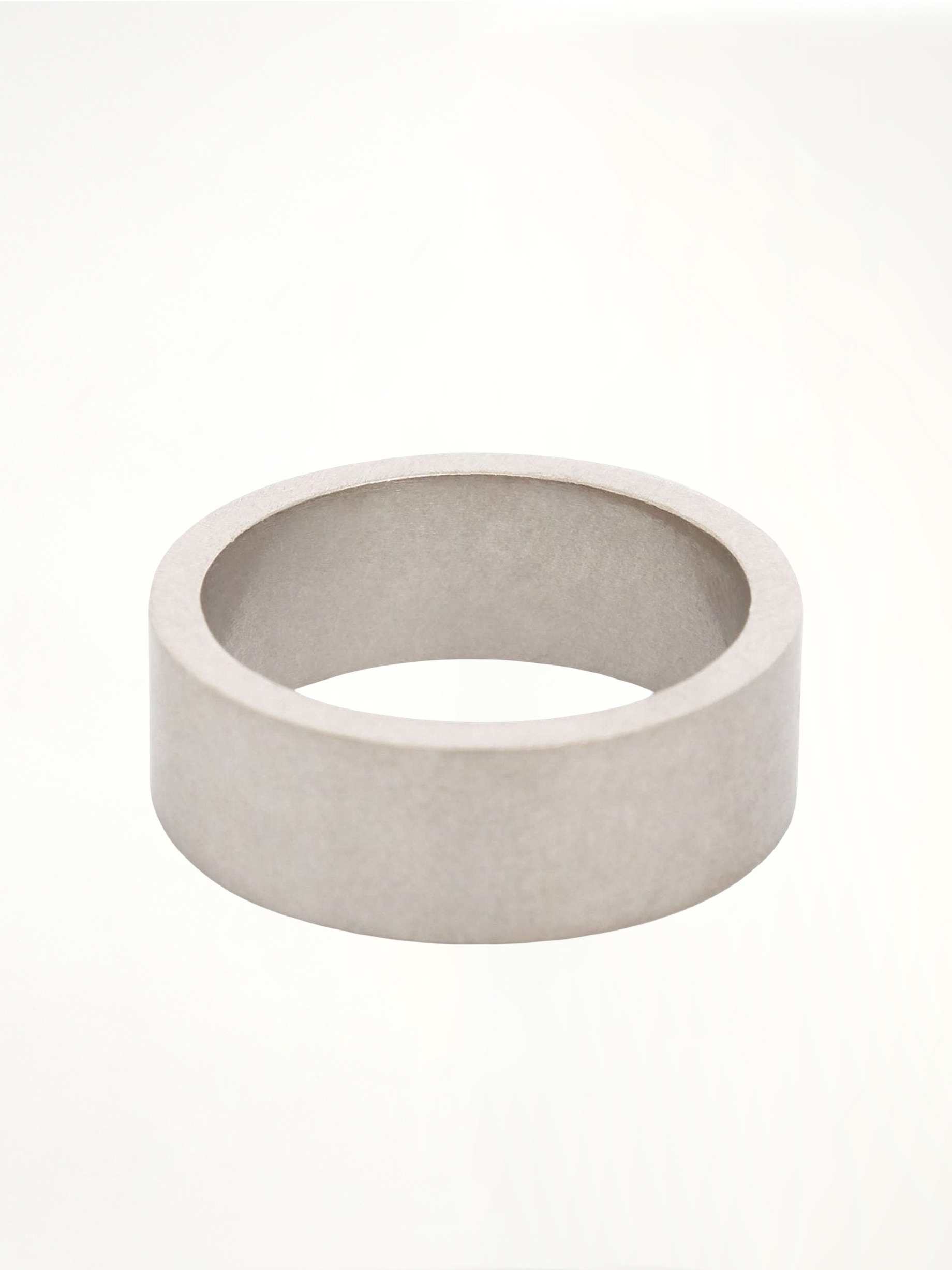 Etched Logo Ring in Silver