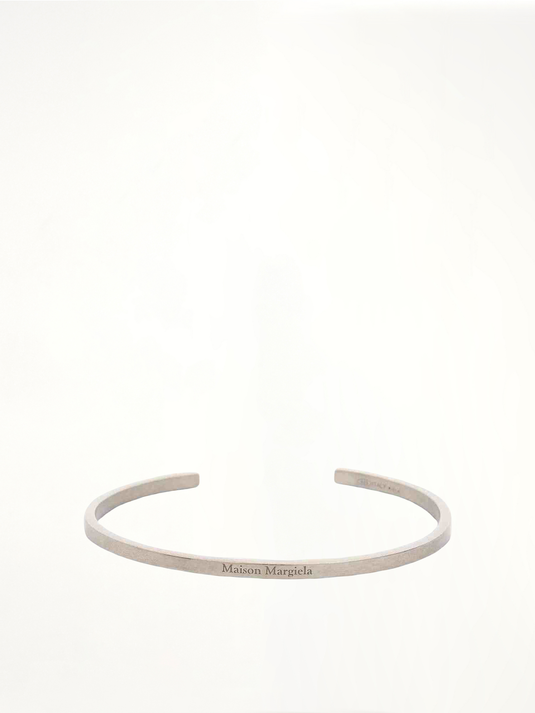 Etched Logo Bracelet in Silver