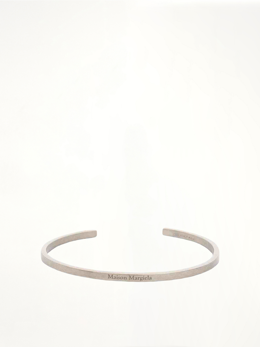 Etched Logo Bracelet in Silver