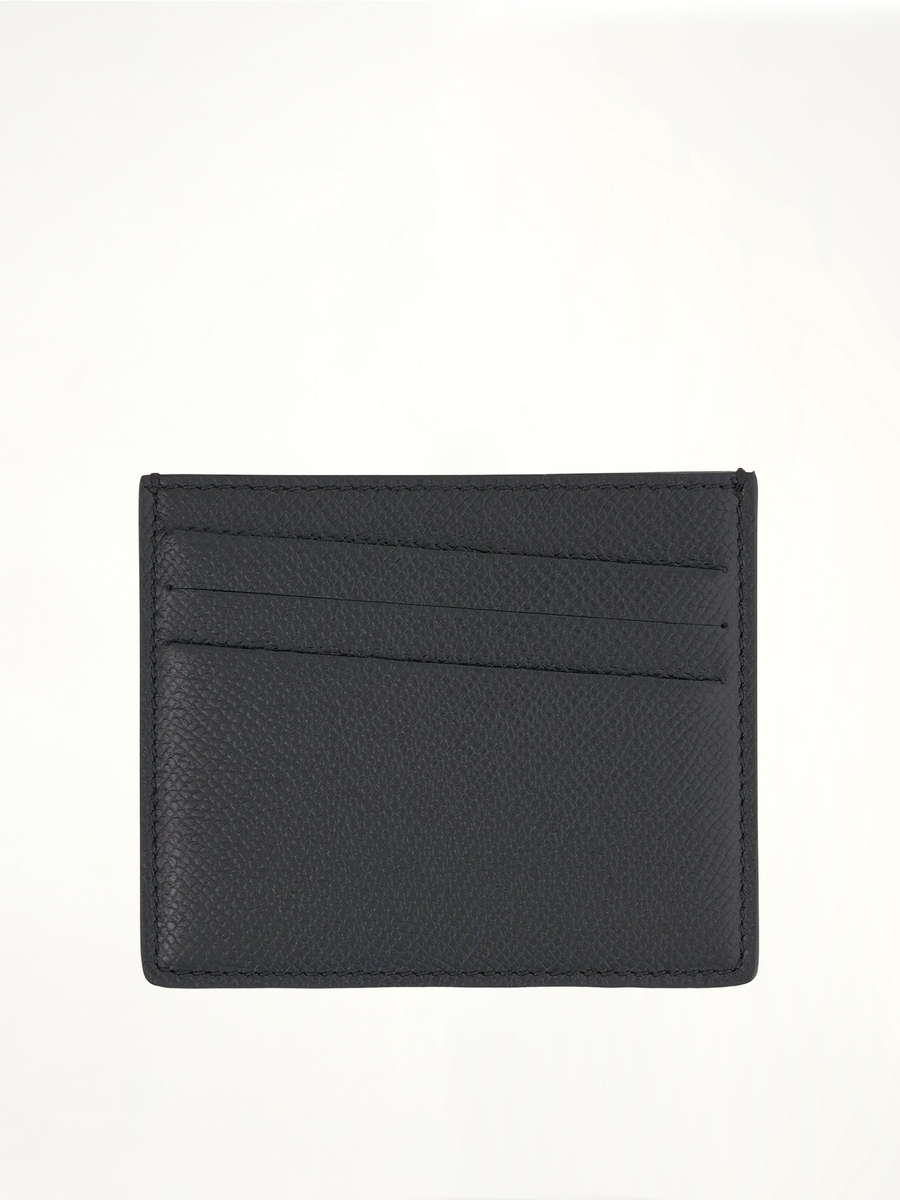 Four Stitch Logo 6CC Card Holder in Black