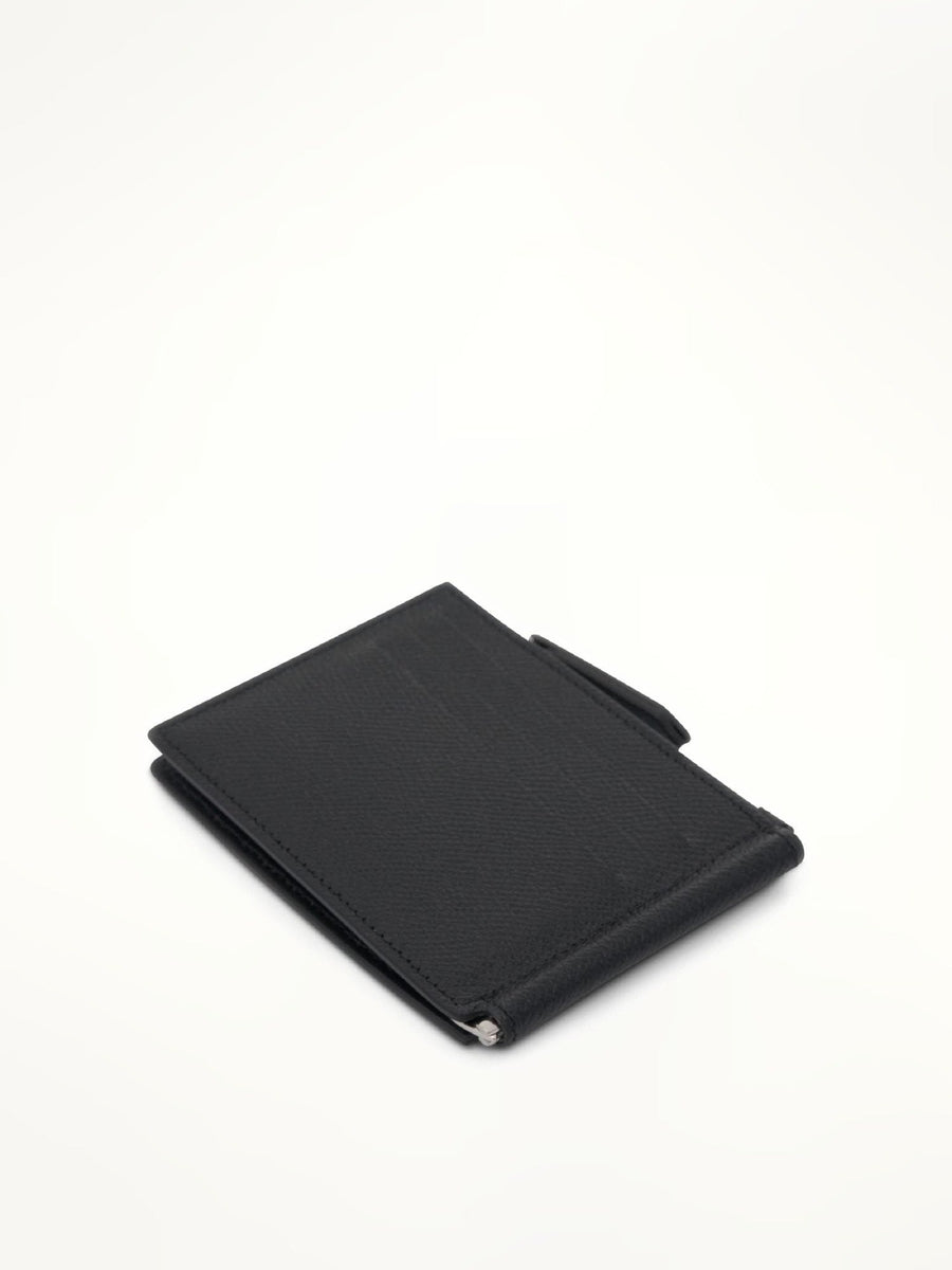 Four Stitch Logo Wallet with Zip in Black