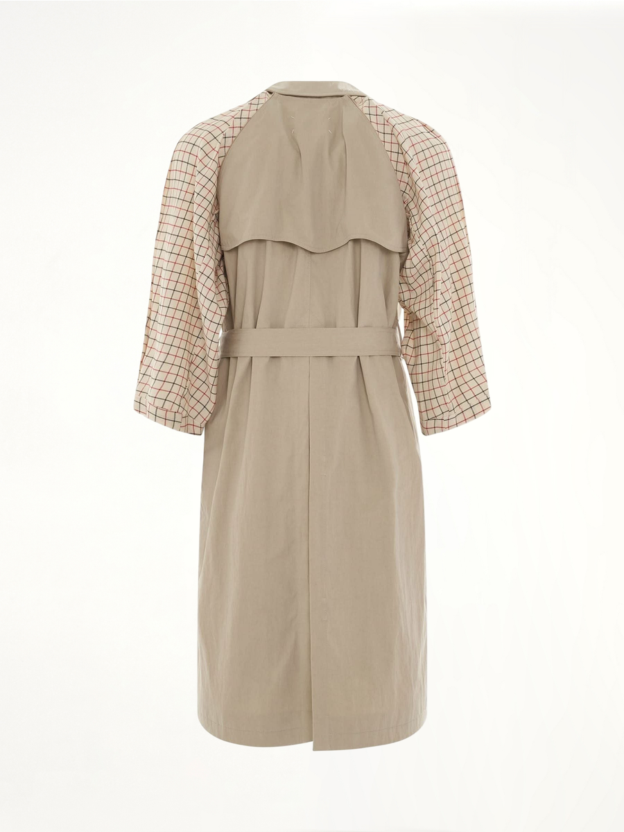 Double Breasted Trench Coat in Sand