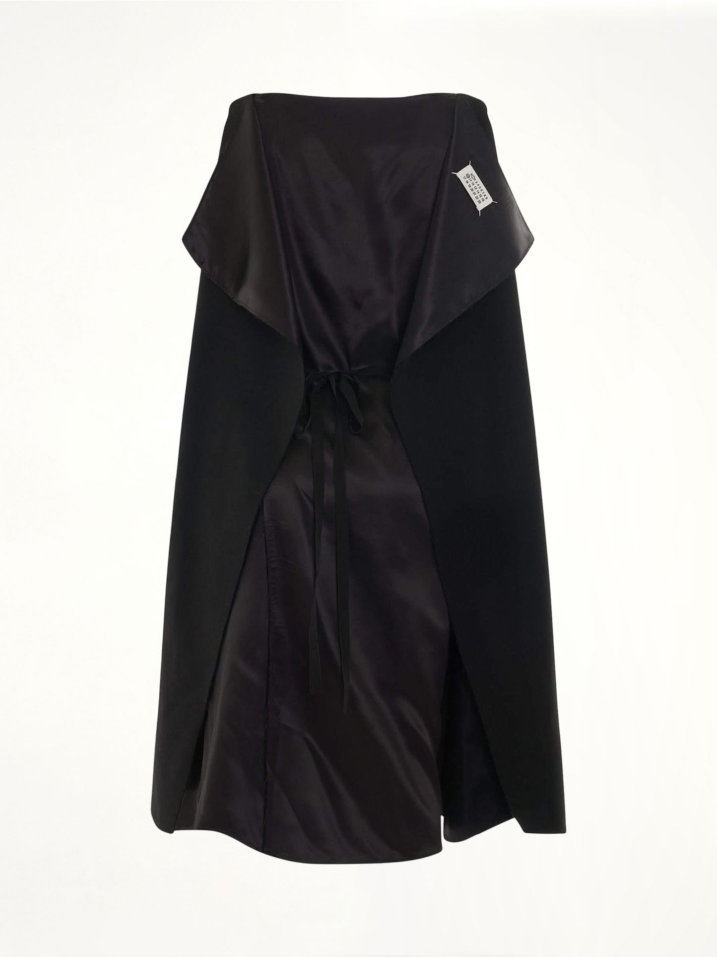 Cape Wool Dress in Black