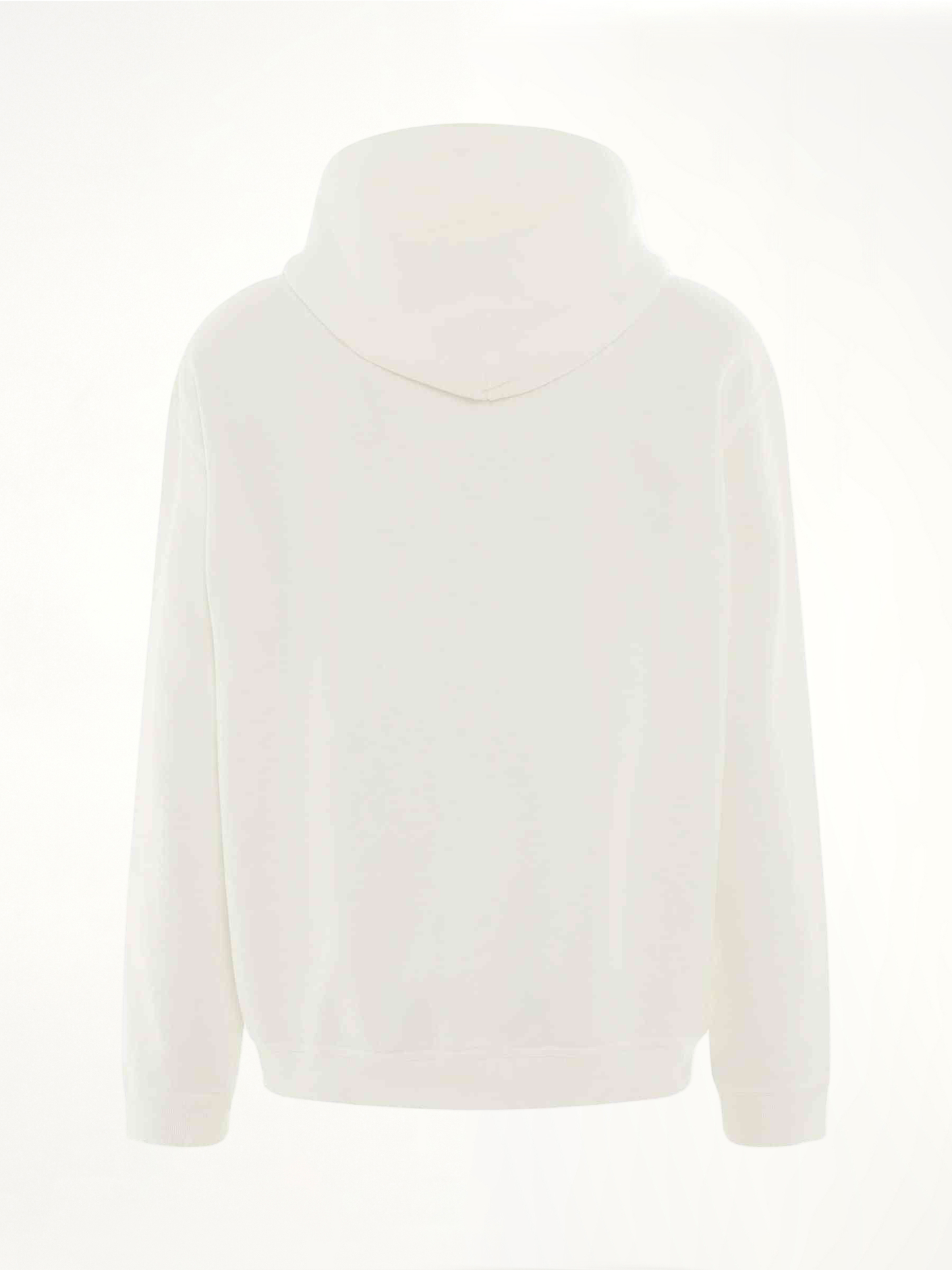 Upside Down Logo Hoodie in White