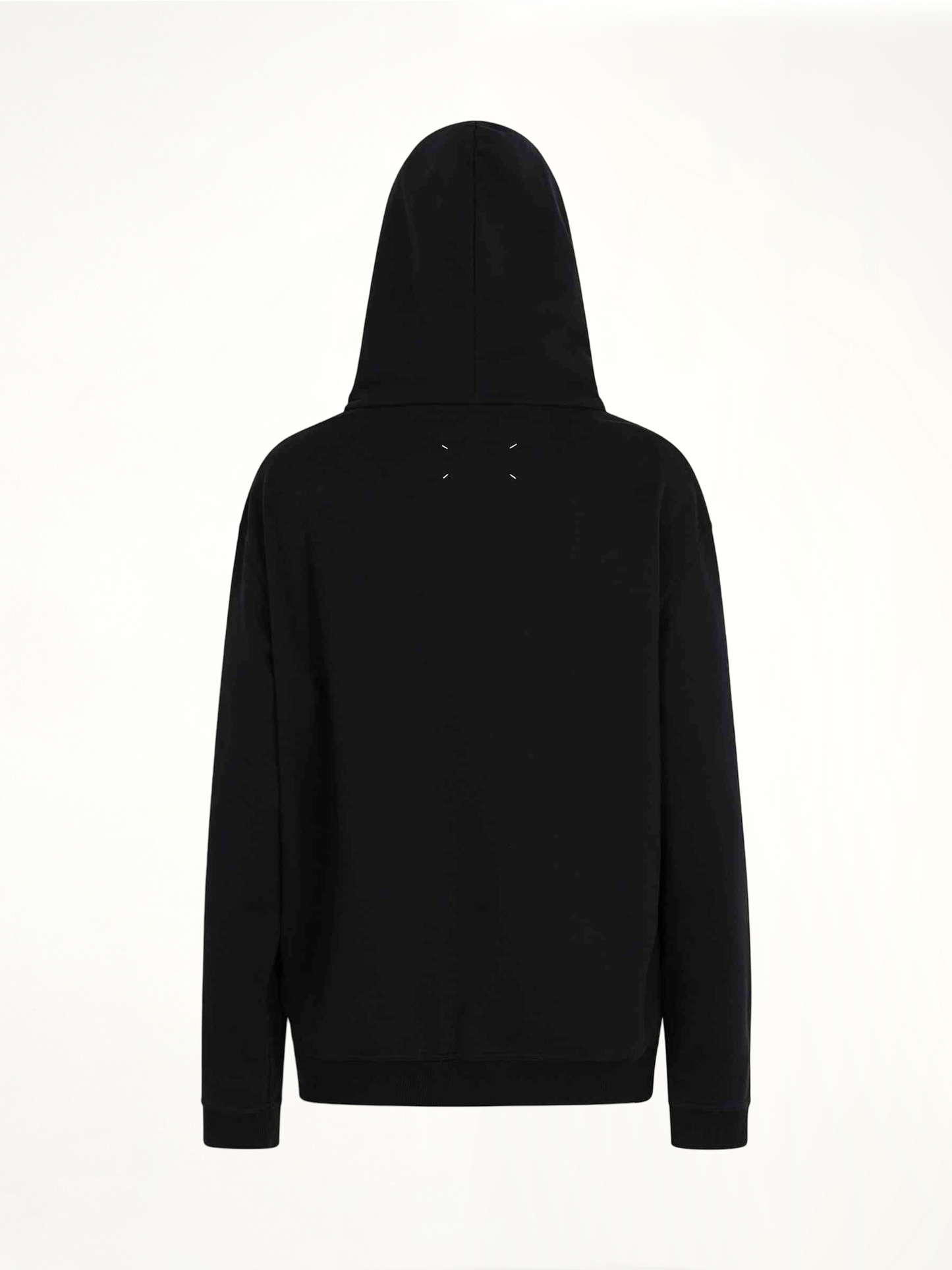 Upside Down Logo Hoodie in Black