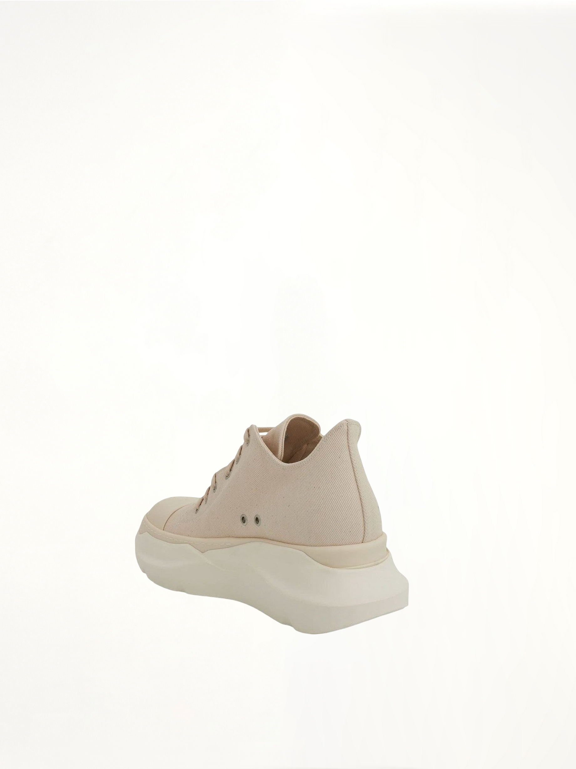 DRKSHDW Abstract Low Denim Sneakers in Natural/Milk Top View | RICK OWENS DRKSHDW