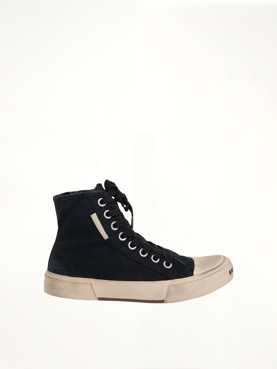 Paris High Sneaker in Black/White Side View | BALENCIAGA