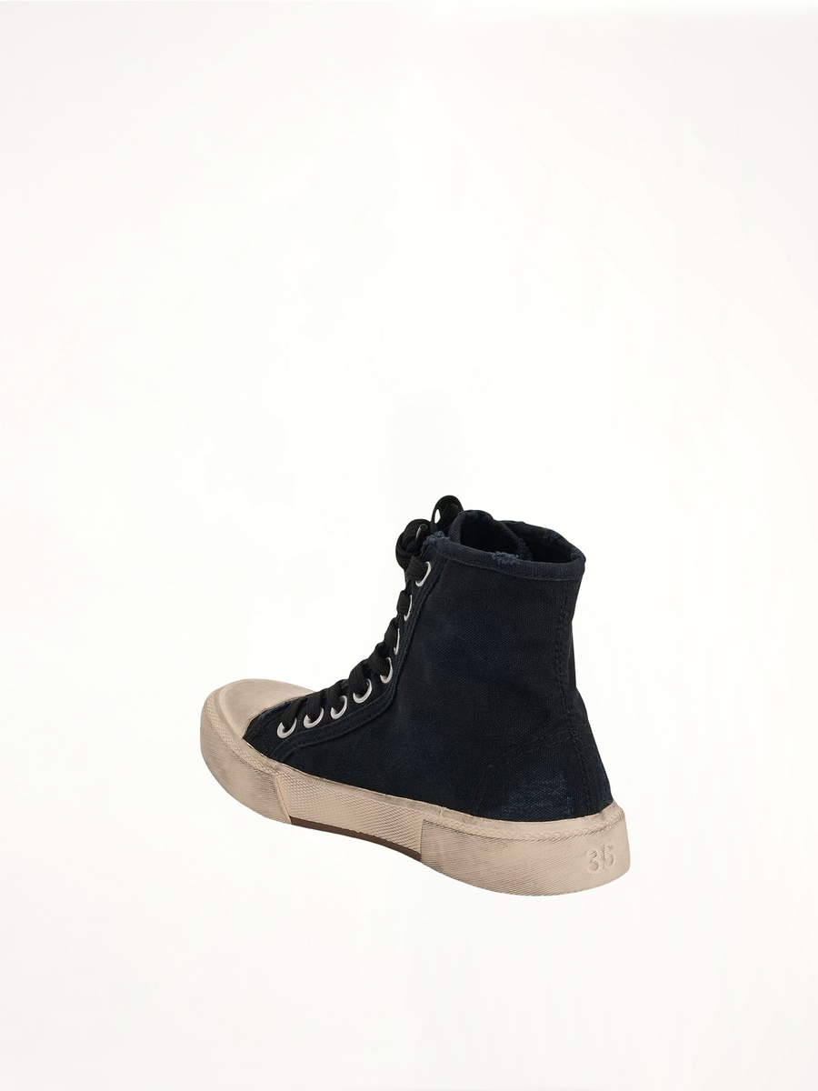 Paris High Sneaker in Black/White Back View | BALENCIAGA