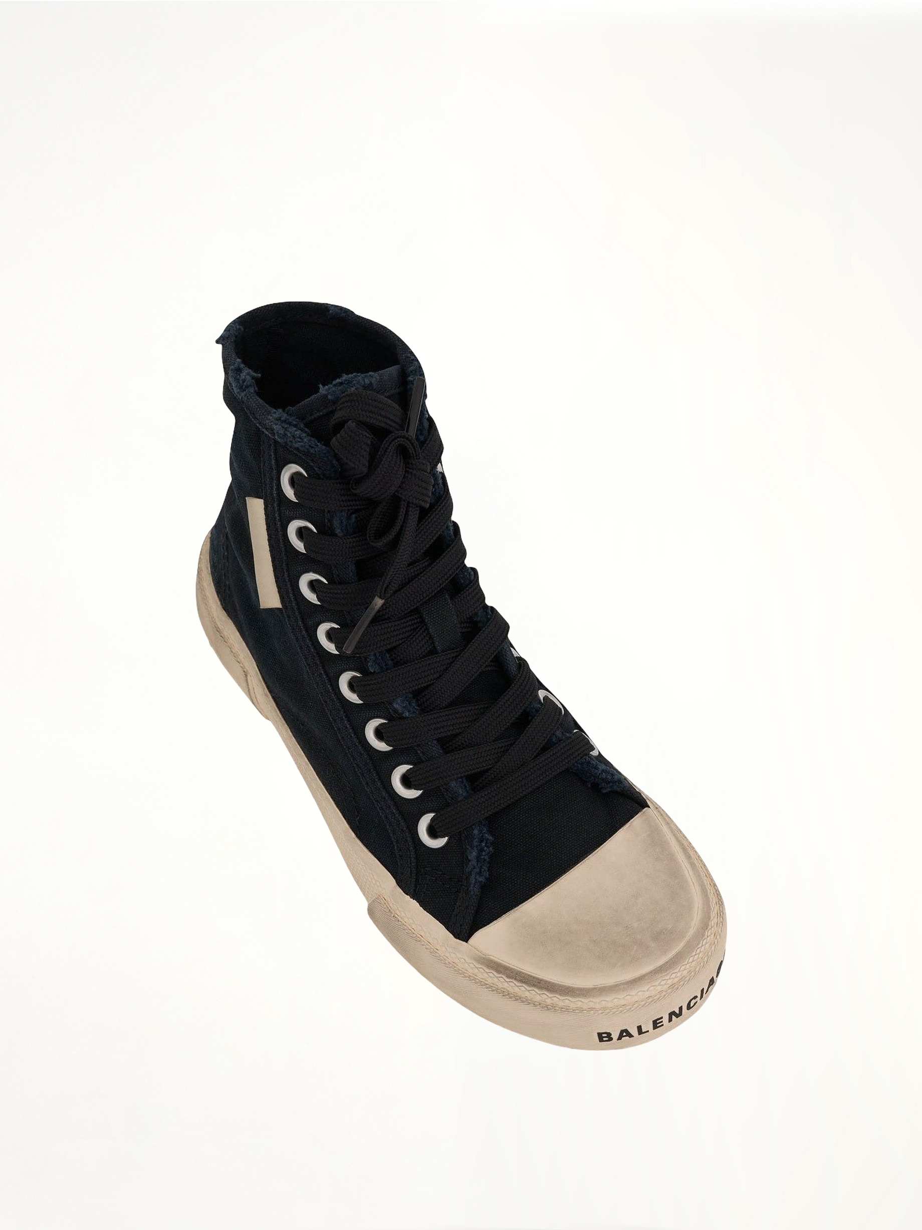 Paris High Sneaker in Black/White Top View | BALENCIAGA