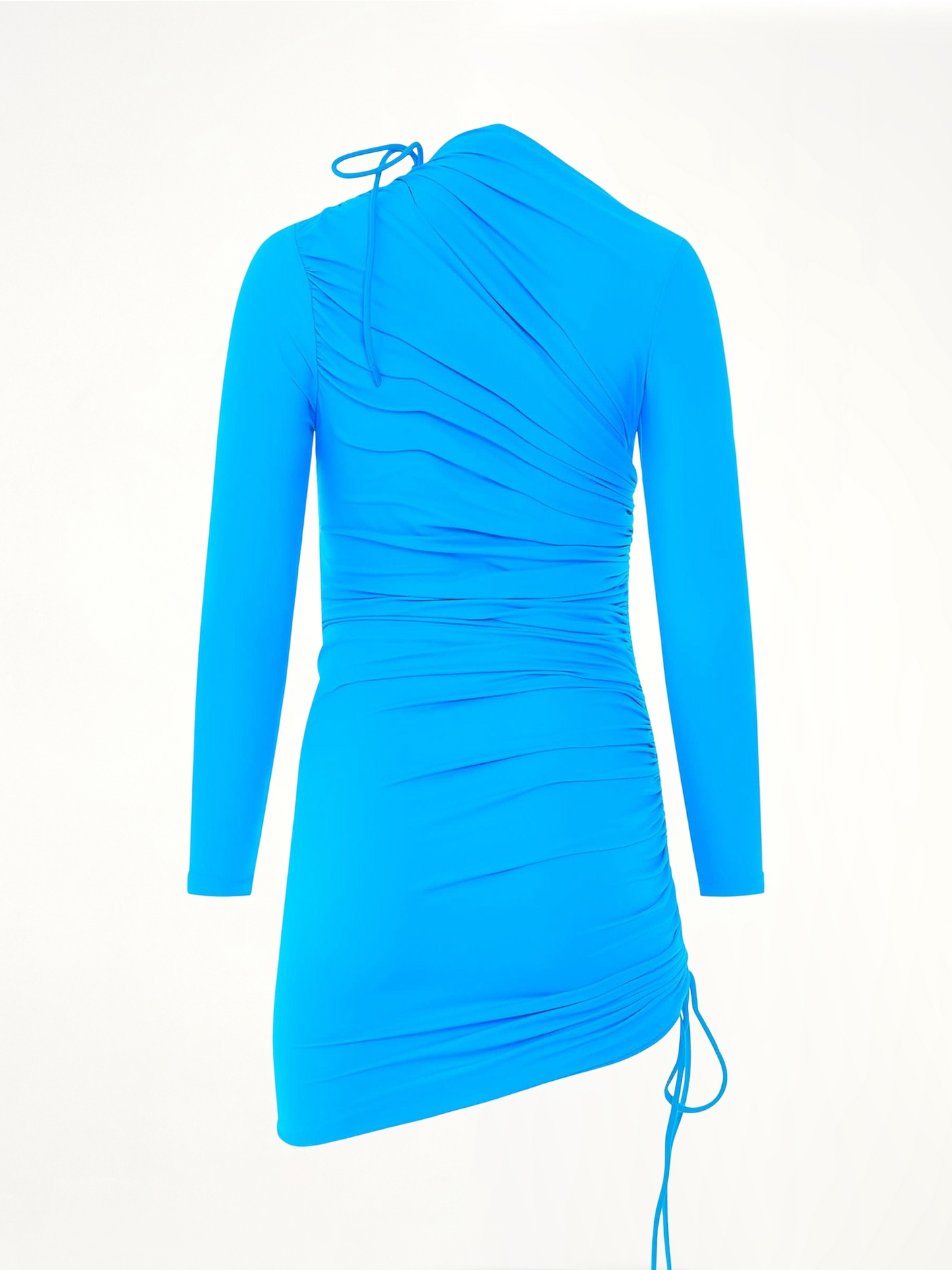 Mini Matte Spandex Dress in Cyan
