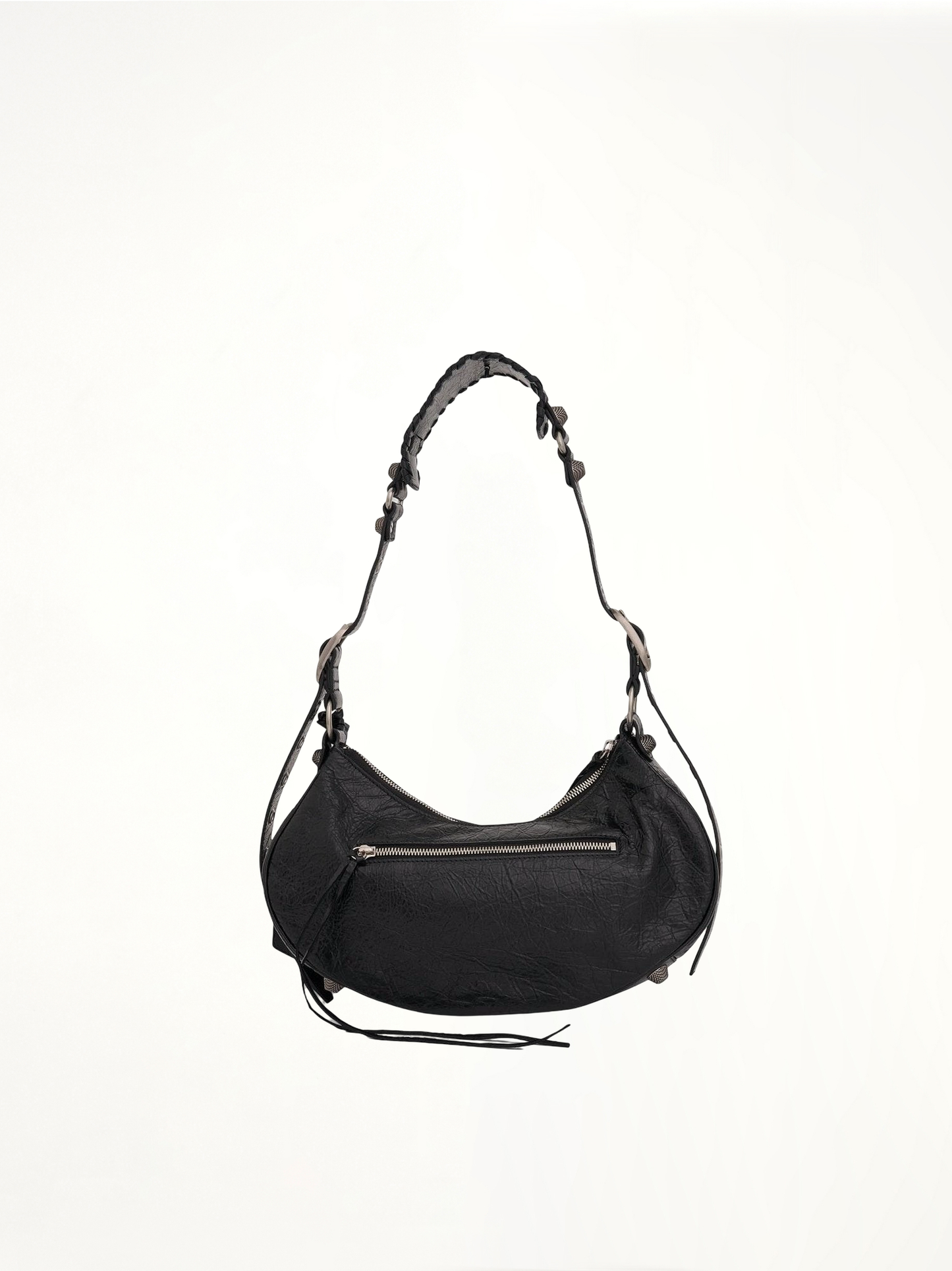 Le Cagole Small Shoulder Bag in Black/Silver