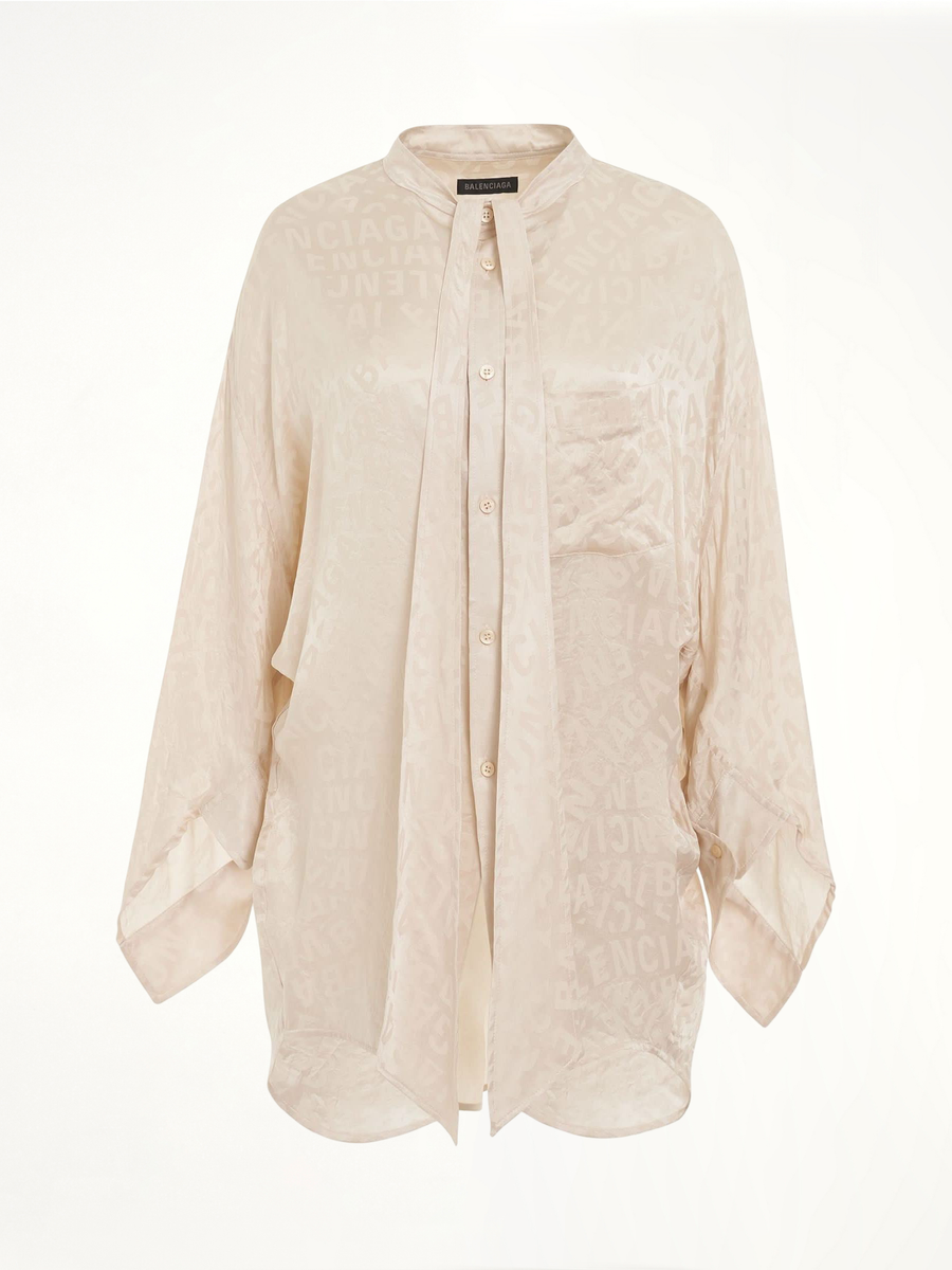 Twisted Swing Blouse in Dusty Ivory