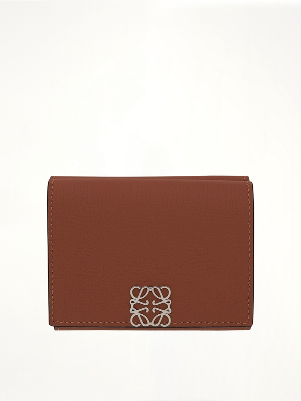 Anagram 三折叠钱包(鹅卵石纹小牛皮),褐色