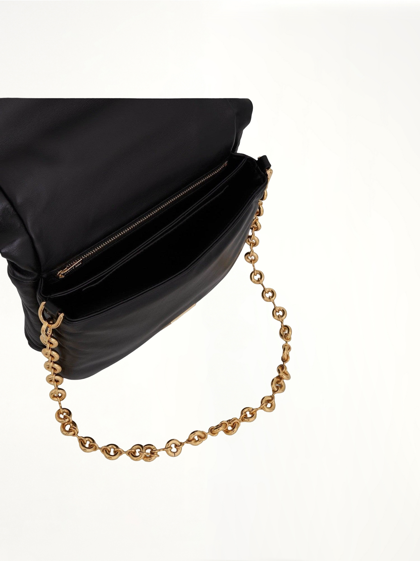 Puffer Goya Bag in Shiny Nappa Lambskin in Black