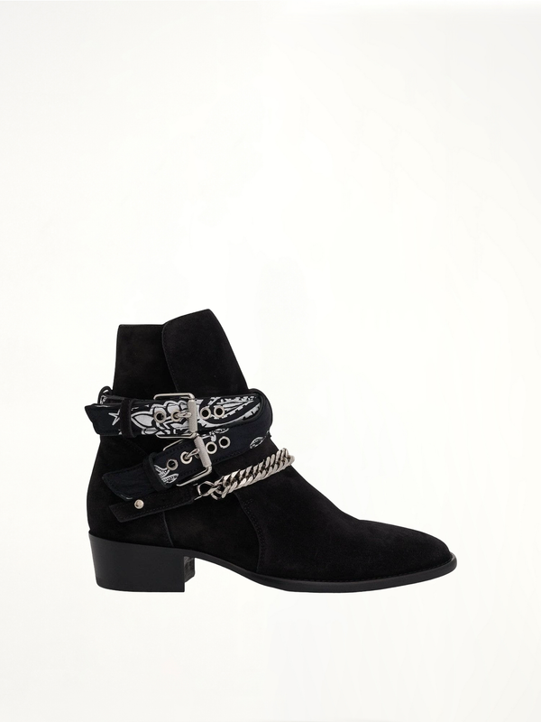 Bandana Boots in Black Side View | AMIRI