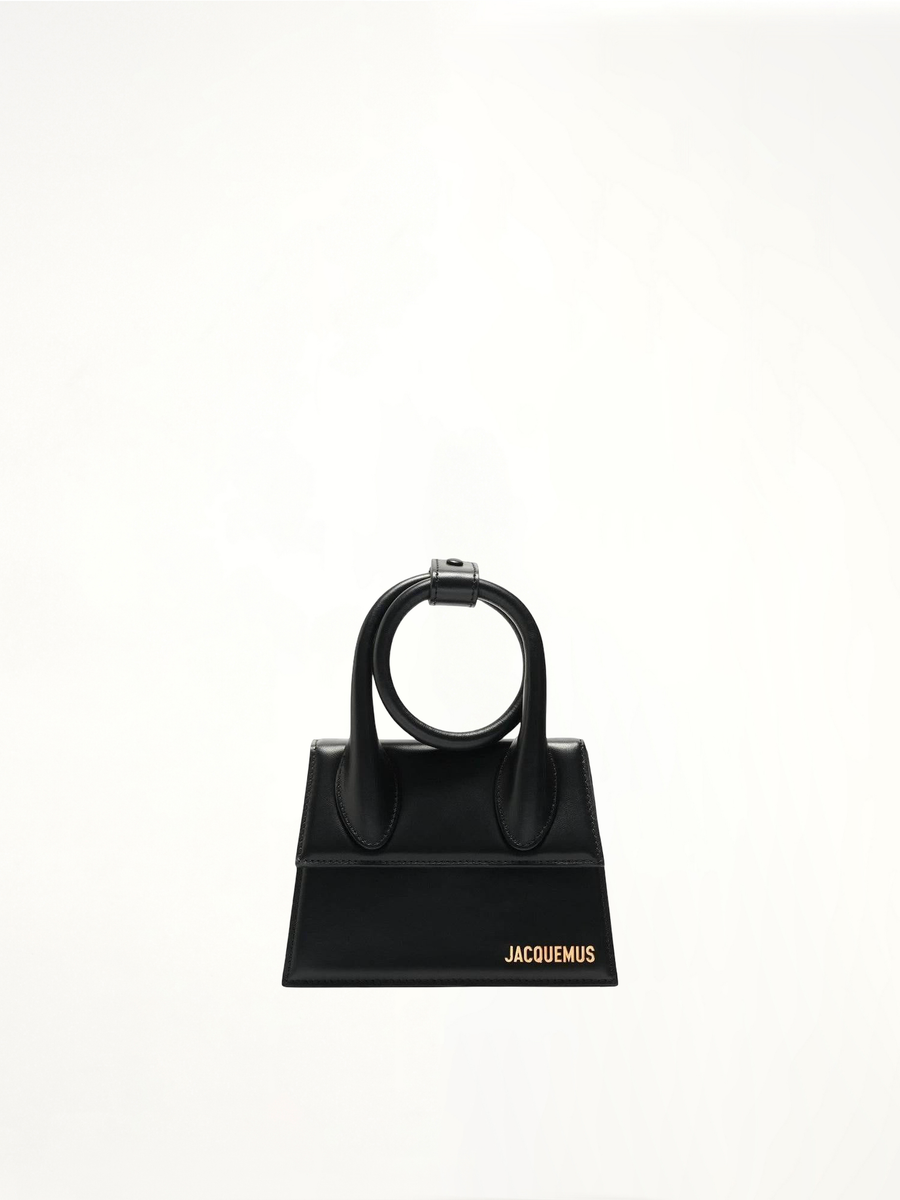 Le Chiquito Noeud Leather Bag in Black