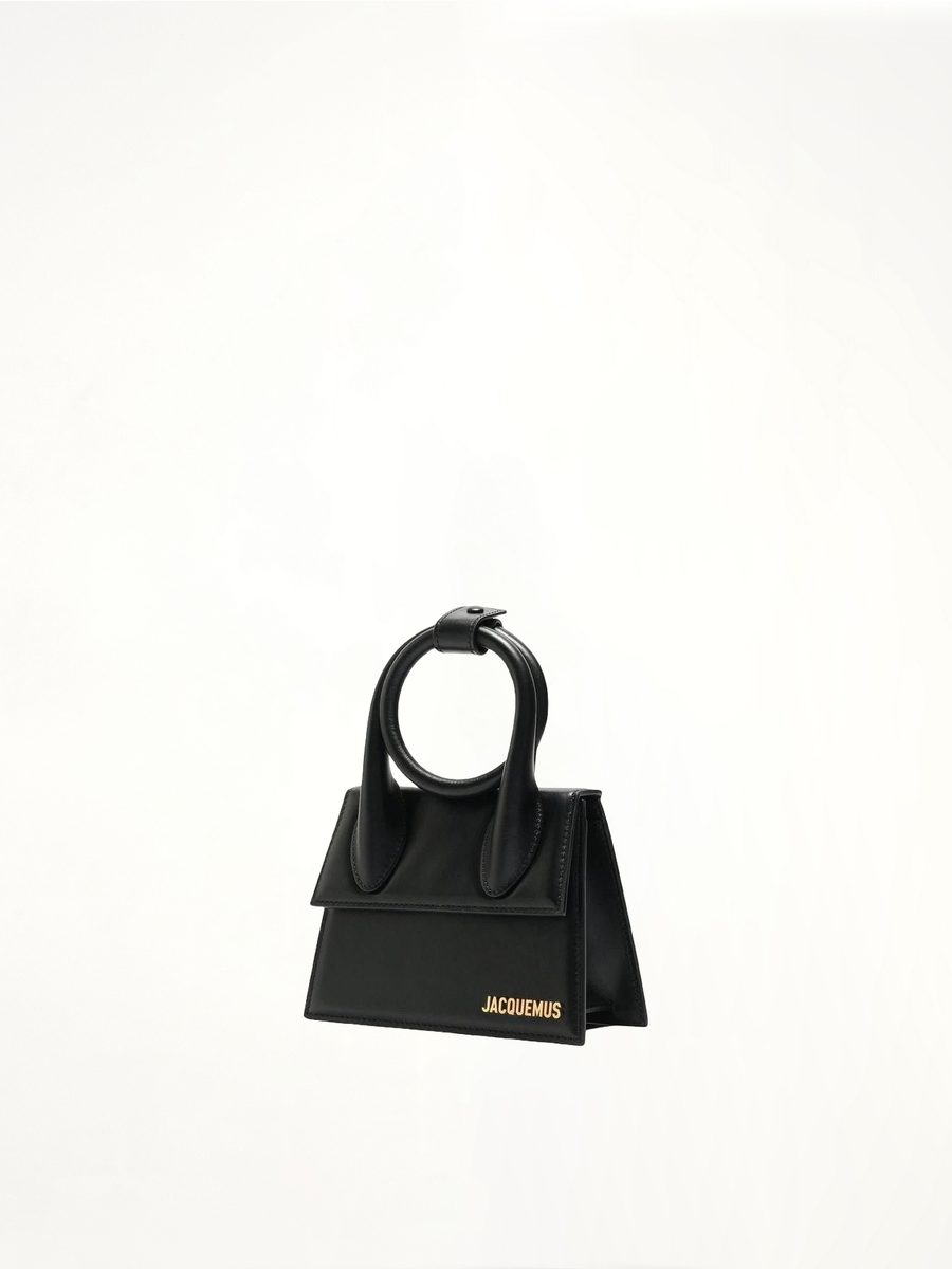 Le Chiquito Noeud Leather Bag in Black