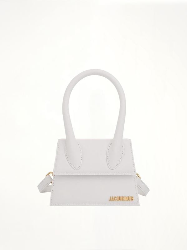 Le Chiquito Moyen Leather Bag in White