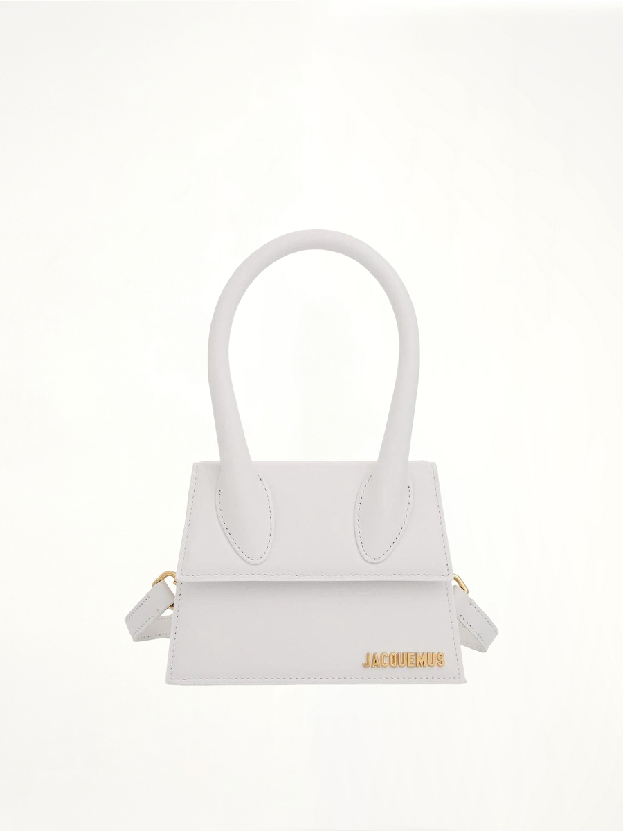 Le Chiquito Moyen Leather Bag in White