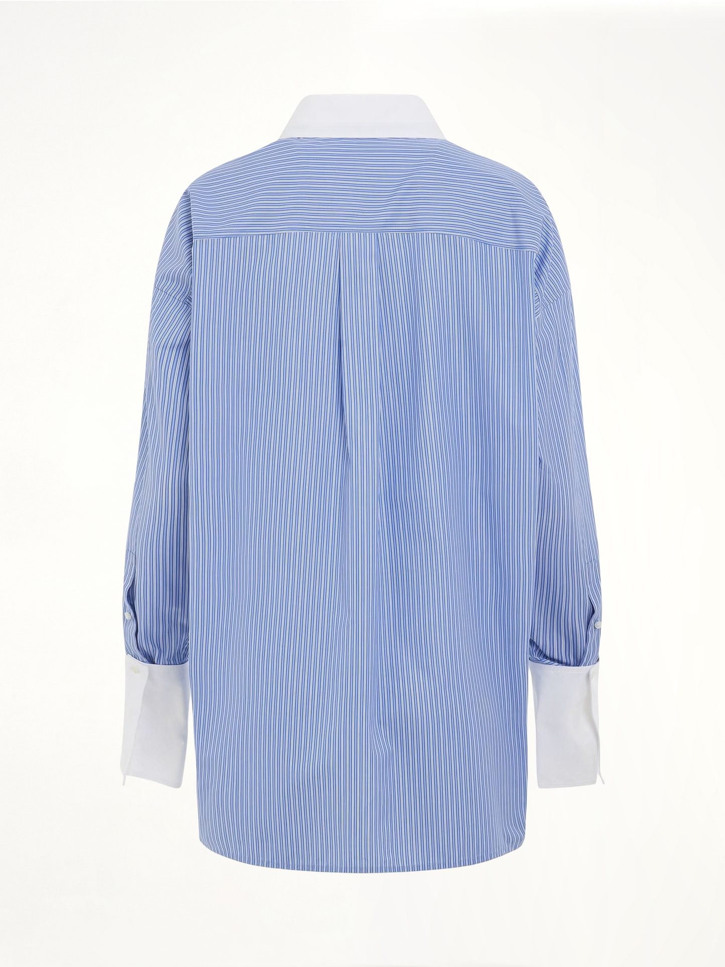 Stripe Long Shirt in Blue/White