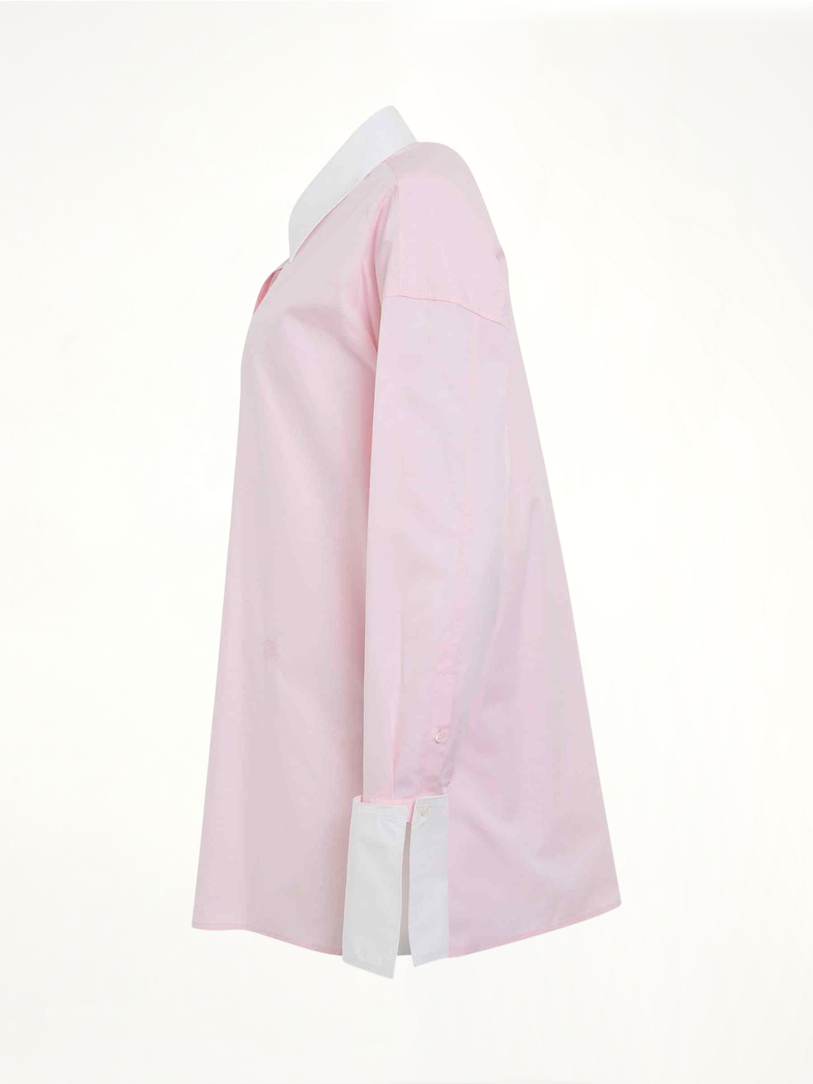Deconstructed Cotton Shirt in Chalk