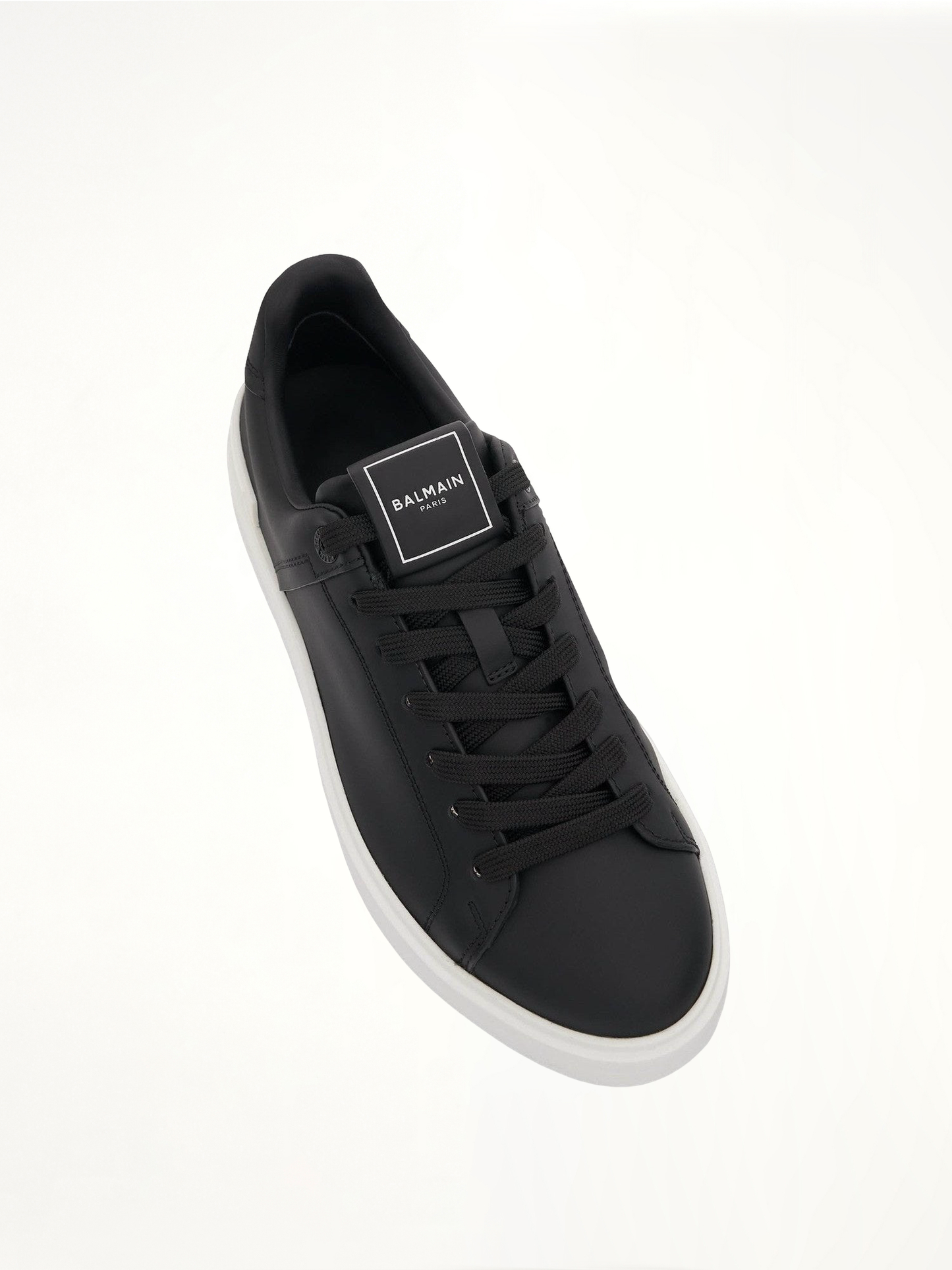 B-Court Calfskin Sneaker in Black/White