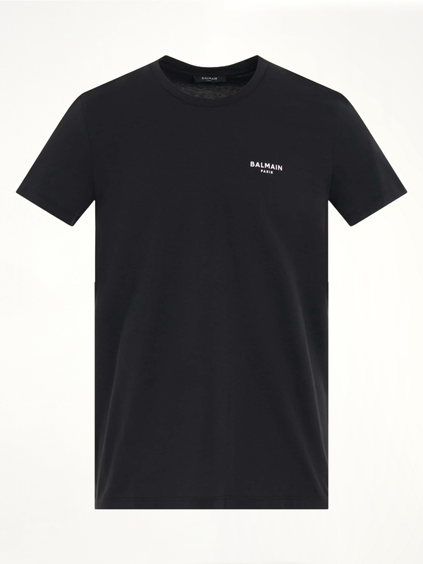 ロゴフロッククラシックフィットTシャツ ブラック/ホワイト