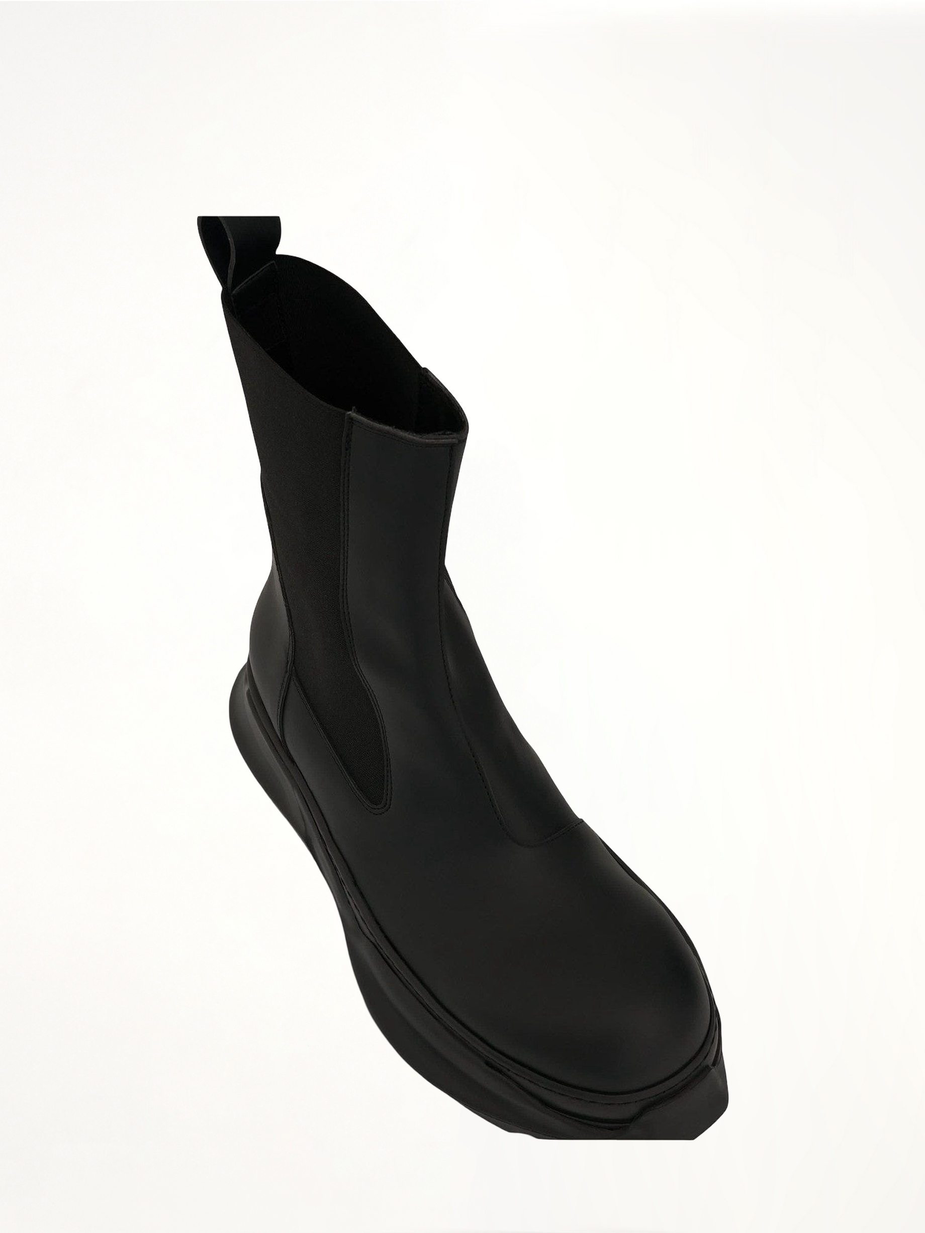 DRKSHDW Woven Beatle Abstract Boots in Black Top View | RICK OWENS DRKSHDW