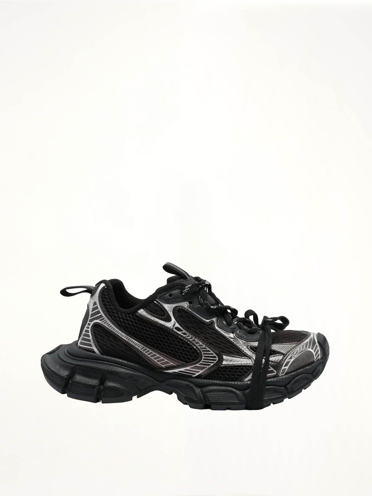 3XL Sneakers in Black/White Side View | BALENCIAGA