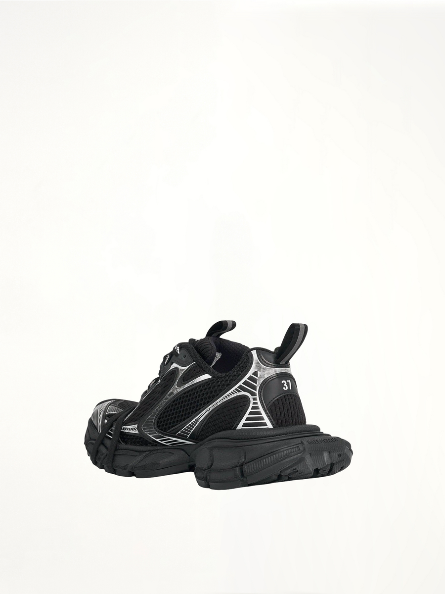 3XL Sneakers in Black/White Back View | BALENCIAGA