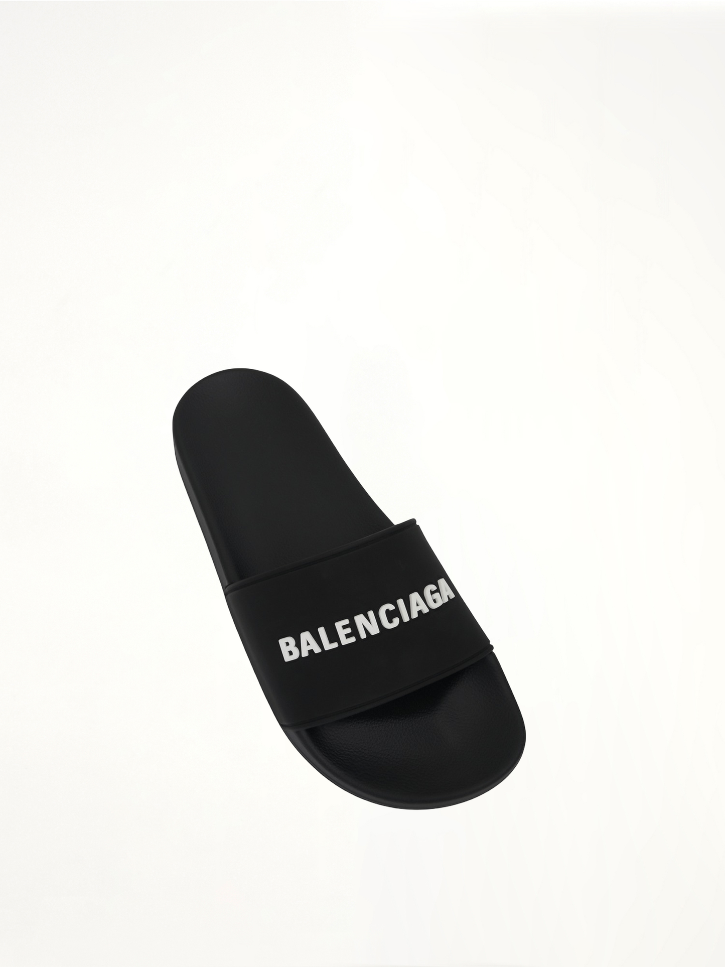 3D Logo Pool Slide Sandal in Black/White