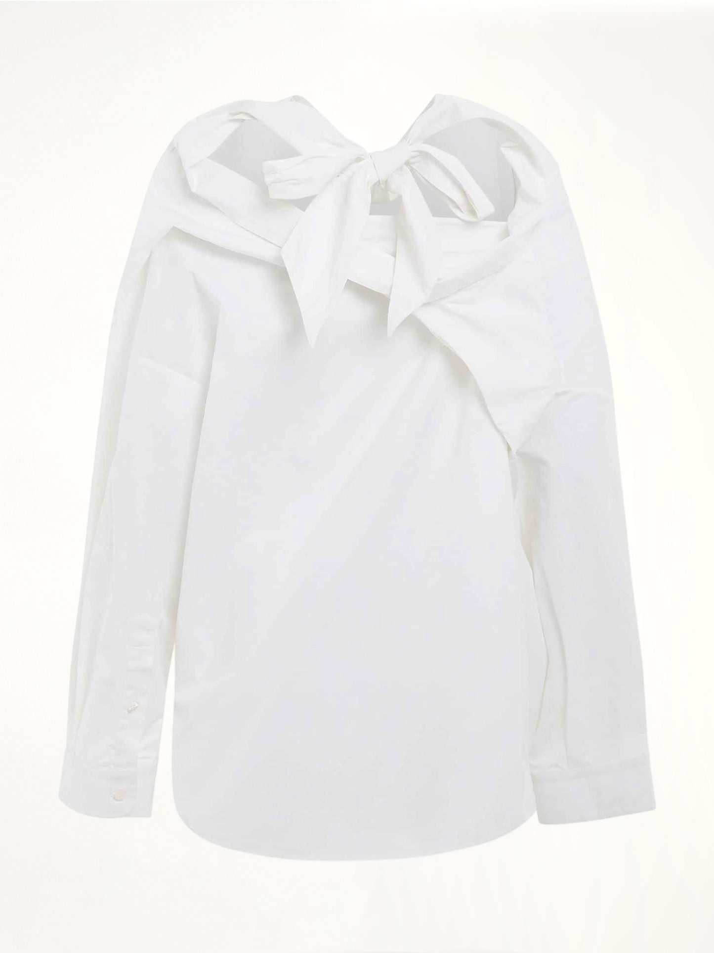 Knotted Vareuse Shirt in White