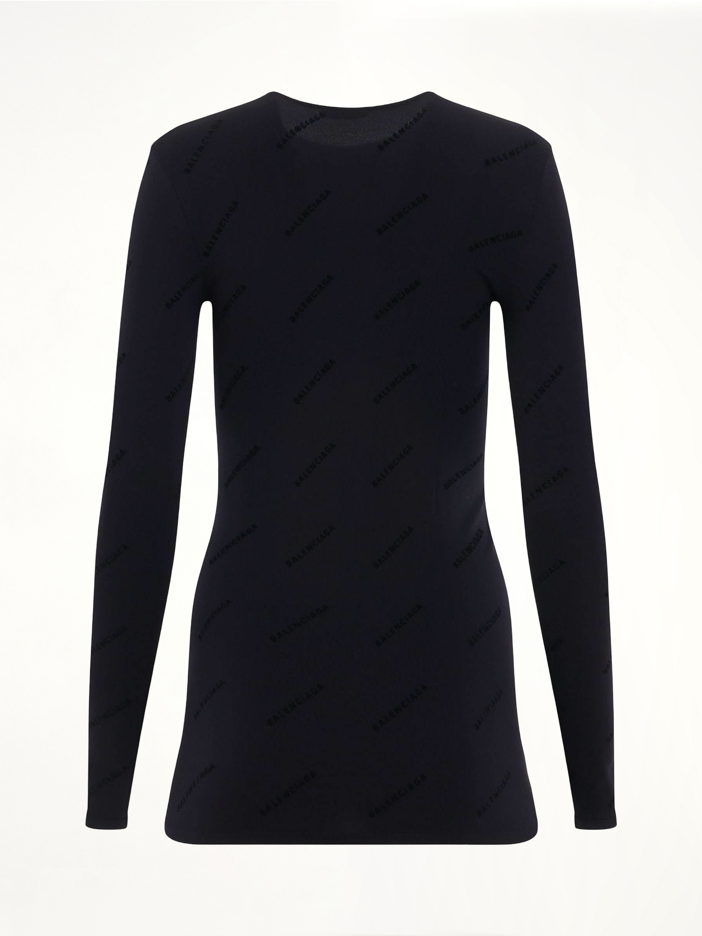 All Over Logo Flock Top in Black